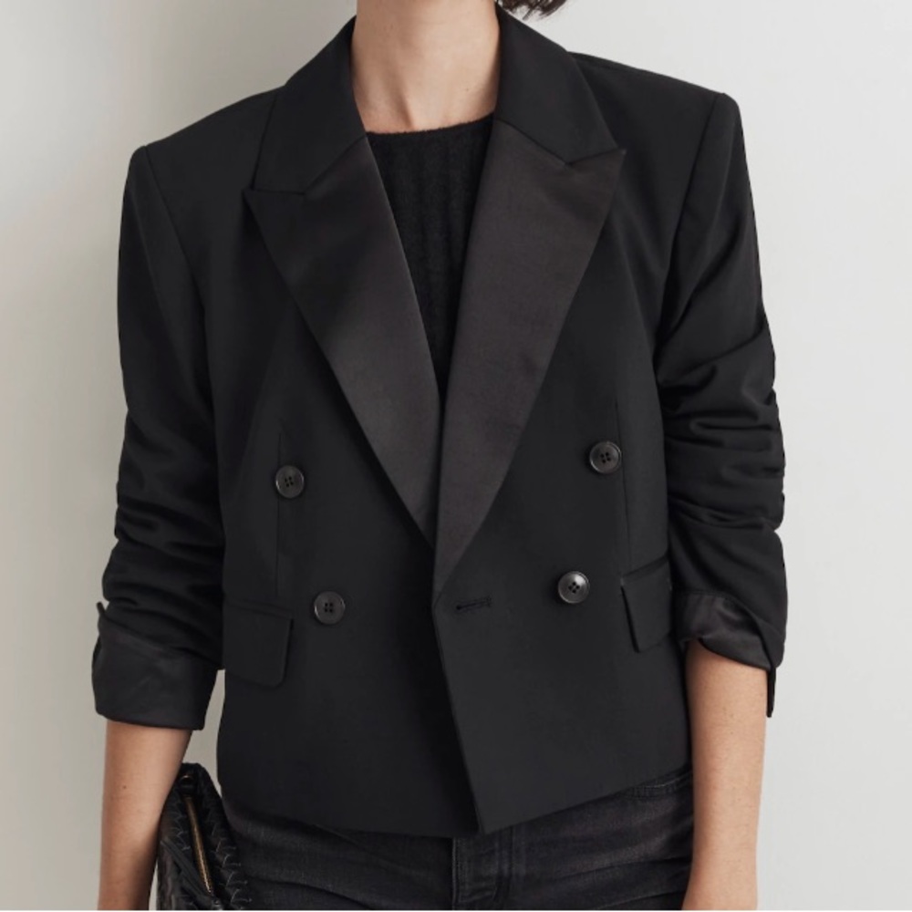 Madewell Cropped Tuxedo Blazer